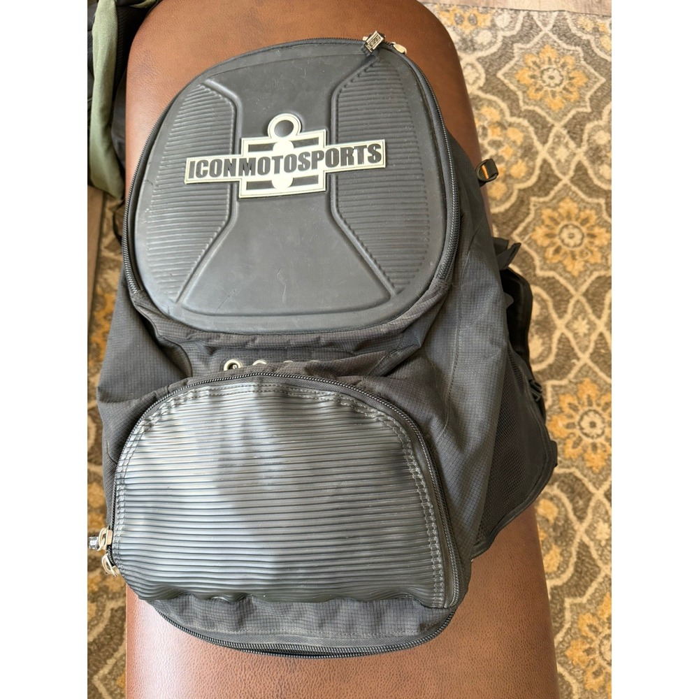 Icon Motosports, Motorcycle Backpack, 22L Commuter Bag Moto Gear Laptop Pocket